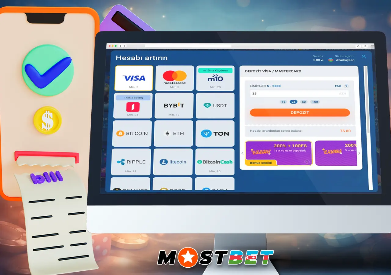 Mostbet bukmeker platformasında ilk depozit prosesi